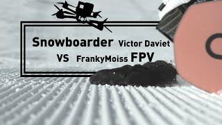 Snowboarder VS FPV @ Gstaad Glacier 3000