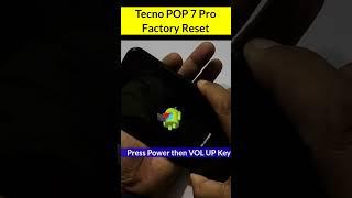 Tecno POP 7 & 7 Pro Hard Reset/ Forgotten Lock