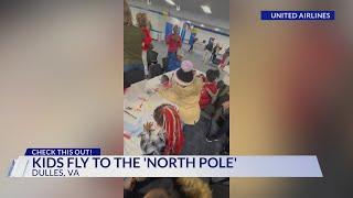 United Airlines fly kids to the 'North Pole'