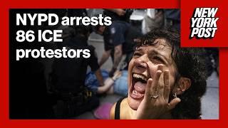 Anti-ICE demonstration in NYC results in clashes between cops and protestors