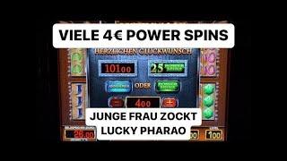 Lucky Pharao auf 4 Euro POWER SPINS  MERKUR Magie Spielhalle Casino Spielothek Automat slots