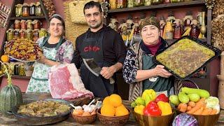 A JOYFUL DAY WITH THE FAMILY | AZERBAIJAN VILLAGE LIFE | GRANDMA COOKING AN EXTRAORDINARY DISH