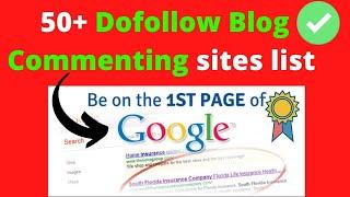 50+ Dofollow Blog Commenting sites list | Free Instant Approval Backlinks@Seosmartkey