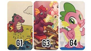 [G1 G3 G4] My Little Pony - The Evolution of Spike 1985-2009 Tribute (comic-book illustrations)