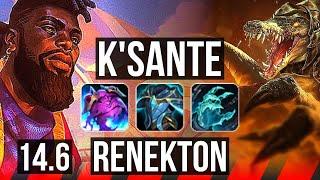 K'SANTE vs RENEKTON (TOP) | 7 solo kills, 14/2/9, Legendary, 400+ games | JP Grandmaster | 14.6