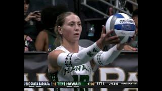 Hawaii Wahine Volleyball vs UCSB (Nov.1, 2024) Match 2