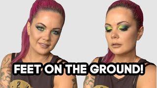 Green eyeshadow makeup tutorial! #shorts