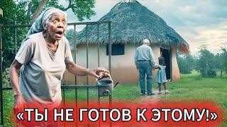 Бабушка видит, как маленькую девочку затаскивают в старый дом, открывает дверь и делает что-то