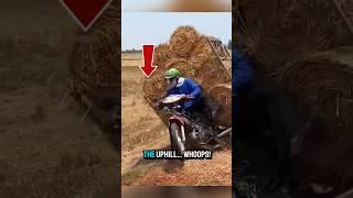 This Farmer Was Going Home, But His Bike Did a Backflip! ️ #funny