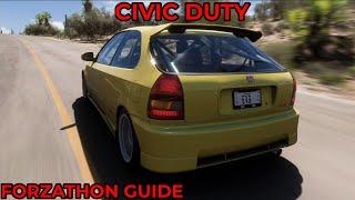 Forza Horizon 5 - Forzathon Guide - Civic Duty - Hard Charger Skill Guide