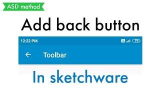 Implement back button in ActionBar : Sketchware