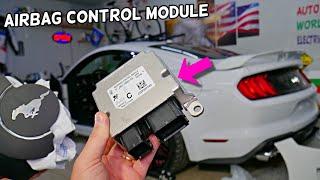 FORD MUSTANG AIRBAG CONTROL MODULE LOCATION REPLACEMENT, MUSTANG GT ECO BOOST 6G