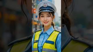 Female Traffic Police Officers from Around the World  | Beauty, Strength & Authority | #Shorts #AI