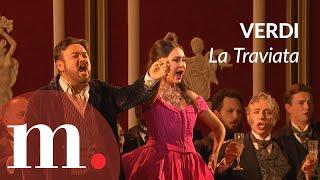 Aida Garifullina and Javier Camarena sing Libiamo, ne' lieti calici from Verdi's La Traviata