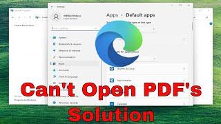 How To Fix Microsoft Edge Won't Open PDF Files