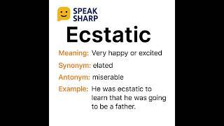  Learn a word a day. Speak smart and sharp!