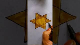 Christmas Star  drawing|How to draw star
