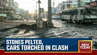 Vandalism And Arson On Aurangabad Streets Of Maharashtra Tension Prevails Post Late Night Clash