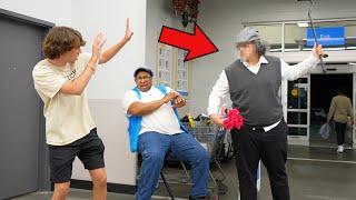 Crazy Grandpa Assaults Me in Walmart!