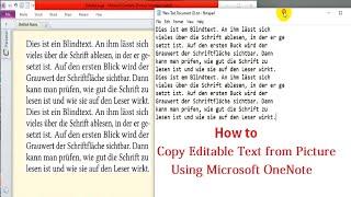 How To Convert Image to Editable Text in Easy Steps | Copy Text from Picture Using Microsoft OneNote