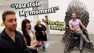 King Dave steals the Iron Throne from Mizkif