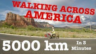 WALKING ACROSS AMERICA II 5000 km in 3 Minutes