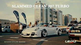 slammed clean Porsche 997 Turbo by Fitment Engineering at Stancenation Japan #carcult