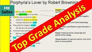 Porphyria's Lover Top Grade Analysis (Mr Salles)