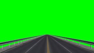 driving a Road / Highway - free green screen - free use