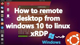 Remote desktop from windows to linux with xRDP / fix black screen