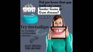 Gap between your teeth can cause tender gums or gum disease