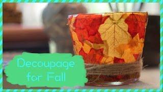 How to Decoupage a Vase for Fall