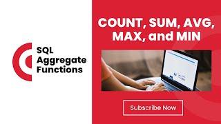 SQL Aggregate Functions | COUNT, SUM, AVG, MAX, and MIN