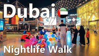 Nightlife Dubai City Walk and Dubai Creek Harbour 4K