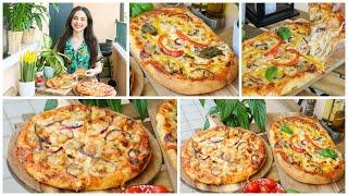 بيتزا المطاعم الإيطالية في البيتبدون حليب ولابيض ولازبدة مع سر نجاح العجين وصلصة الطماطمPizza