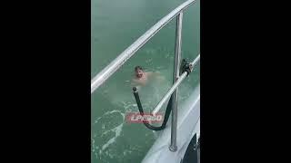 Guy falls off boat during wedding proposal