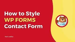 How to style wpforms contact form in elementor | WordPress #wpforms