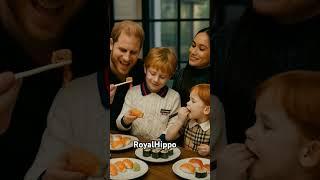 Prince Harry and kids eating sushi #sushi #food #japan #japanese #foodie #cute #fun #happy