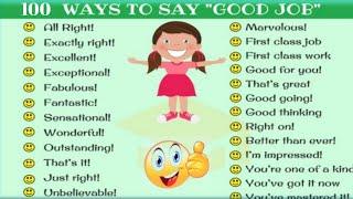 100 Powerful Ways to say "Good Job" In English ||Good Job New Intresting Phrases