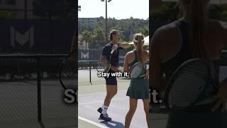 Stay with the ball for better shot control!  #tennis #tennistips #coachmouratoglou