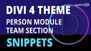 Divi 4 Person Module Team Section 