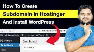 How to Create Subdomain and Install WordPress in Hostinger 