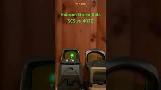 HOLOSUN SCS vs HOLOSUN HE407C! Sight picture #topshotta #greendot #shorts #gun