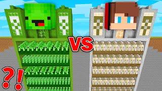 Mikey CREEPER vs JJ GOLEM Temple Underground Base in Minecraft ! - Maizen