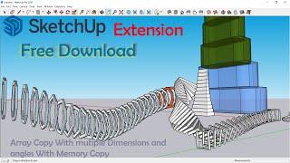 Amazing Extension for SketchUp Array With Memory Copy