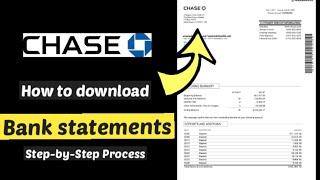 How to download Chase Bank Statements ||  How to get Chase Bank Transaction statement in CSV/PDF