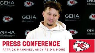 Chiefs Patrick Mahomes, Andy Reid, Travis Kelce & Trent McDuffie Postgame Press Conference | Week 17