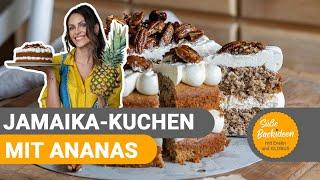 Jamaika-Kuchen mit Ananas, Pekannuss & Kokosnuss I Süße Backideen mit Evelin und GLOBUS