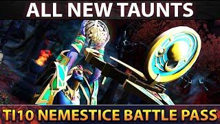 ALL New Taunts - TI10 Nemestice Battle Pass