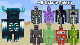 Warden Vs All Extra GOLEM / Minecraft Mob Battle - BEDROCK Golem - TNT Golem